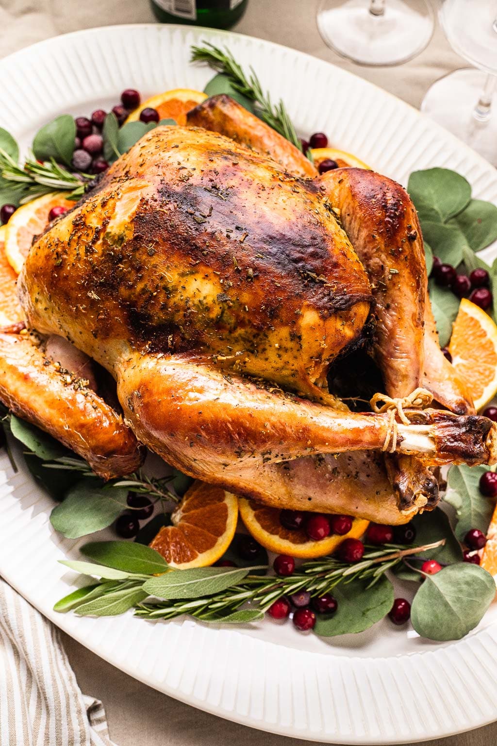 Buttered cheesecloth turkey