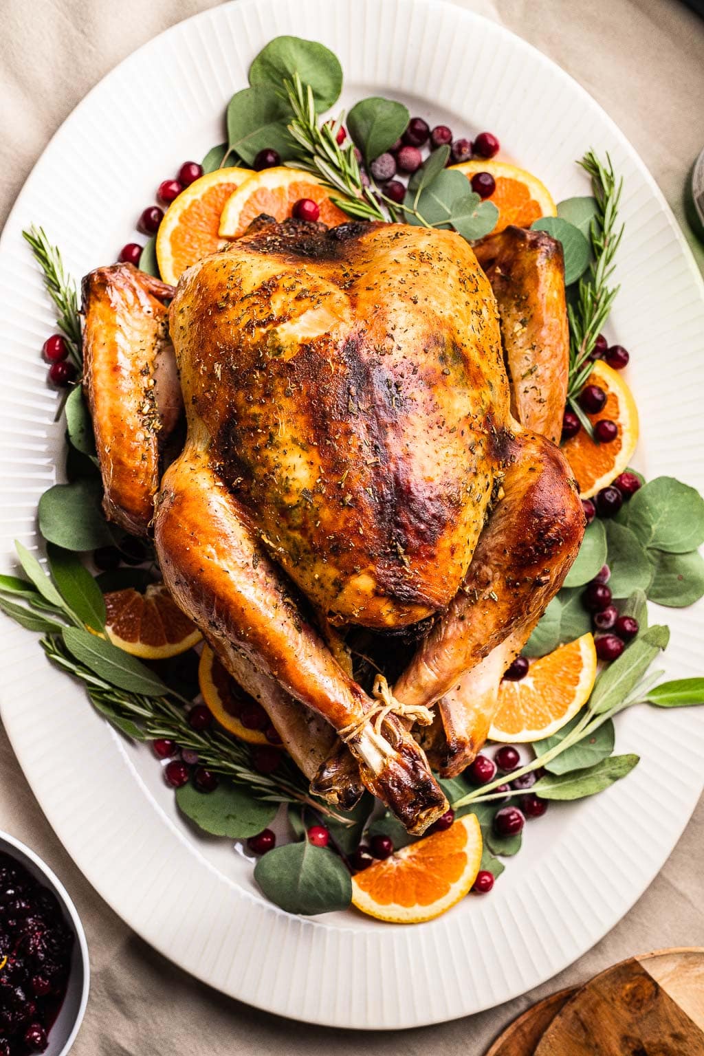 buttered cheesecloth turkey