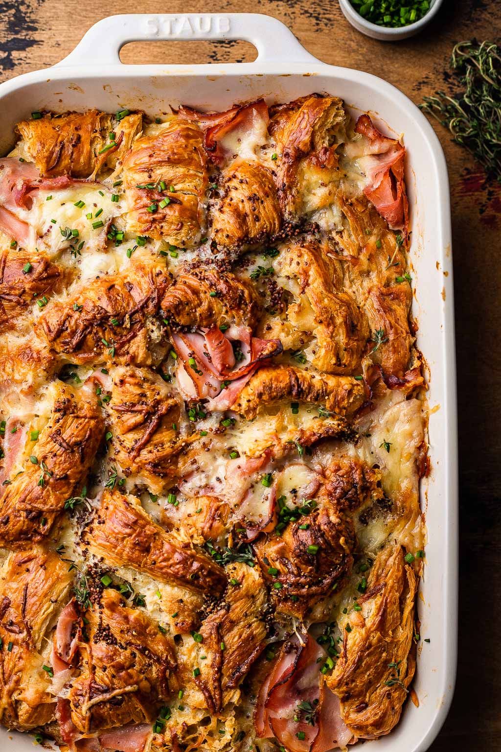ham and cheese croissant bake