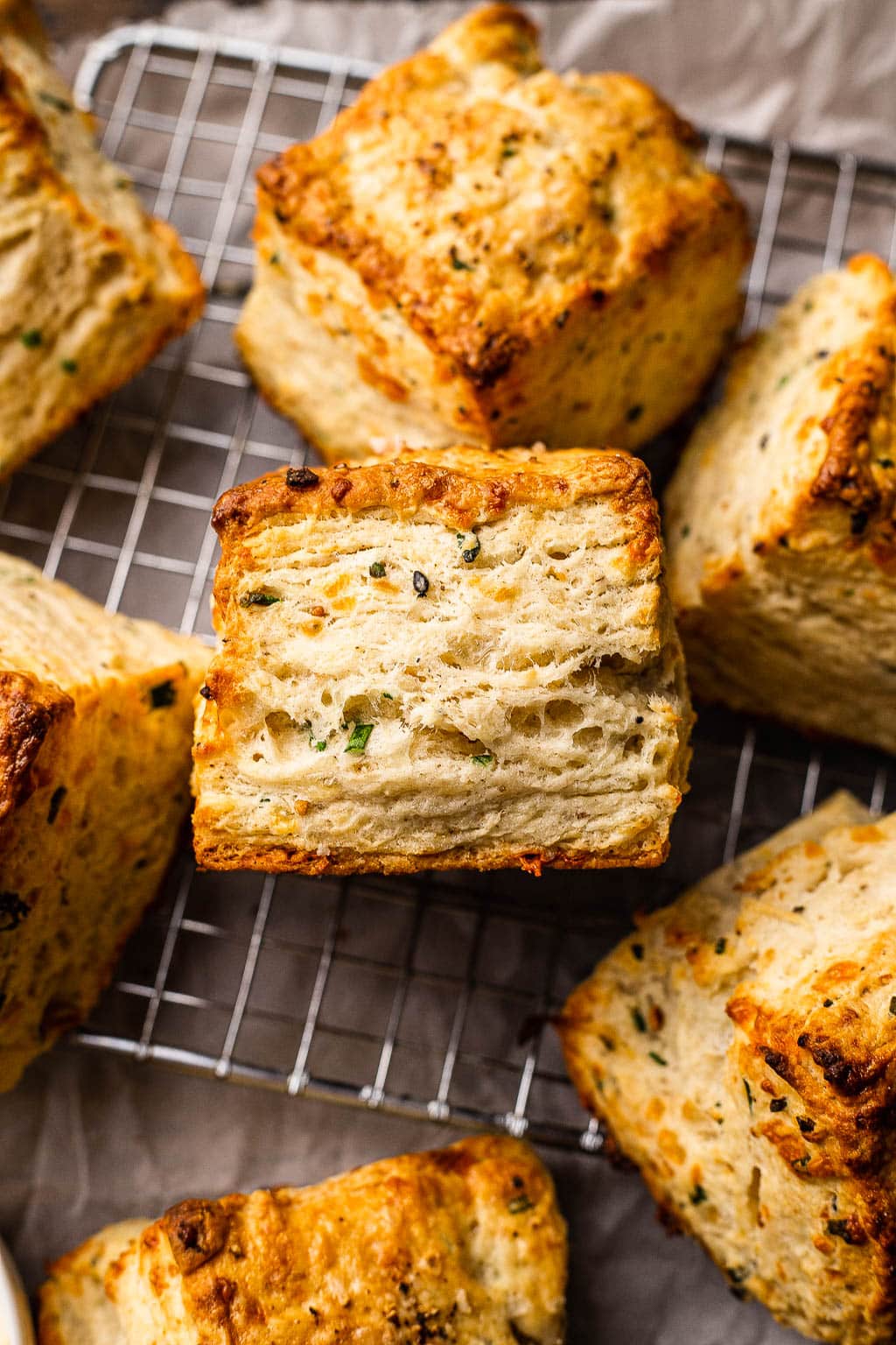 Cheddar chive biscuits