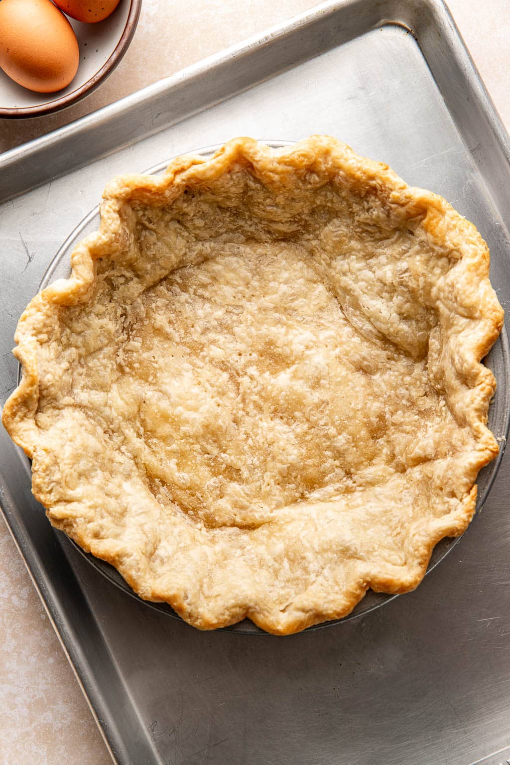 pie crust after blind baking