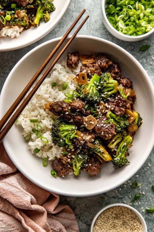 ground beef and broccoli