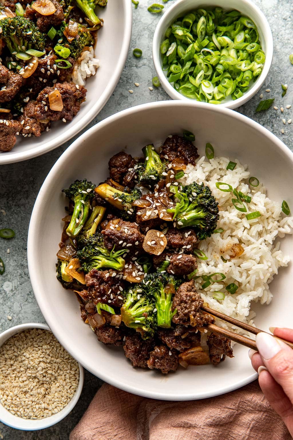 ground beef and broccoli