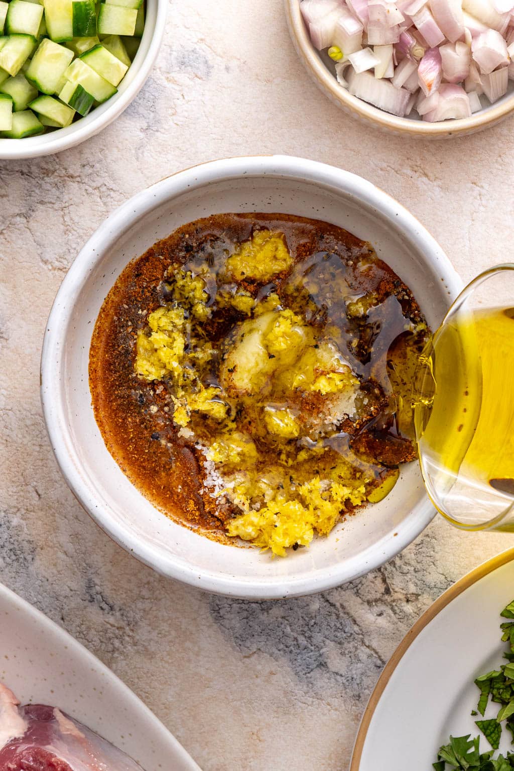 ras el hanout marinade in a small bowl