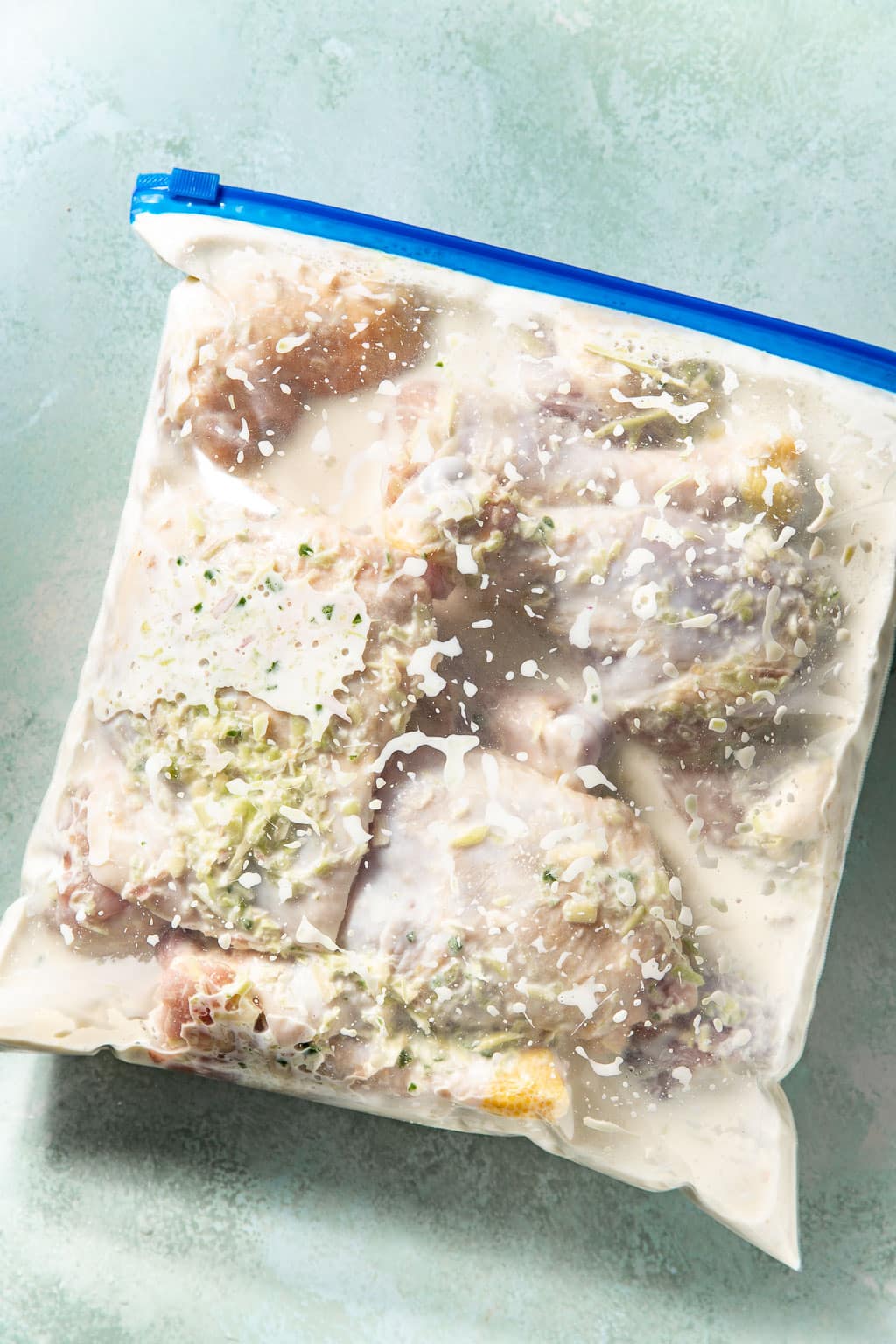 Chicken brining in a ziplock bag