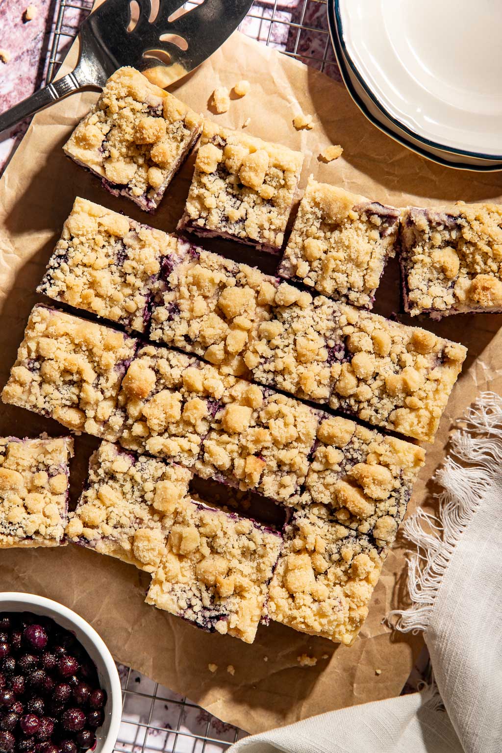 wild blueberry cheesecake bars