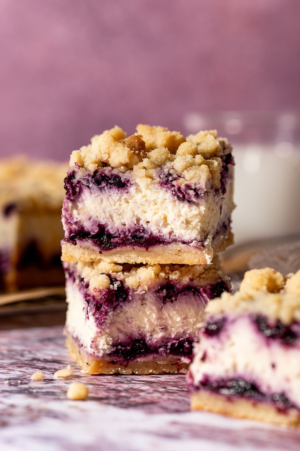 wild blueberry cheesecake bars