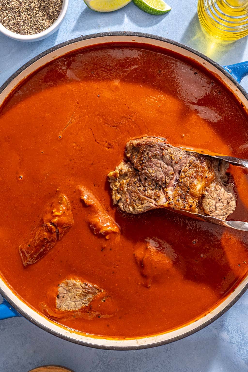Beef birria before going into the oven