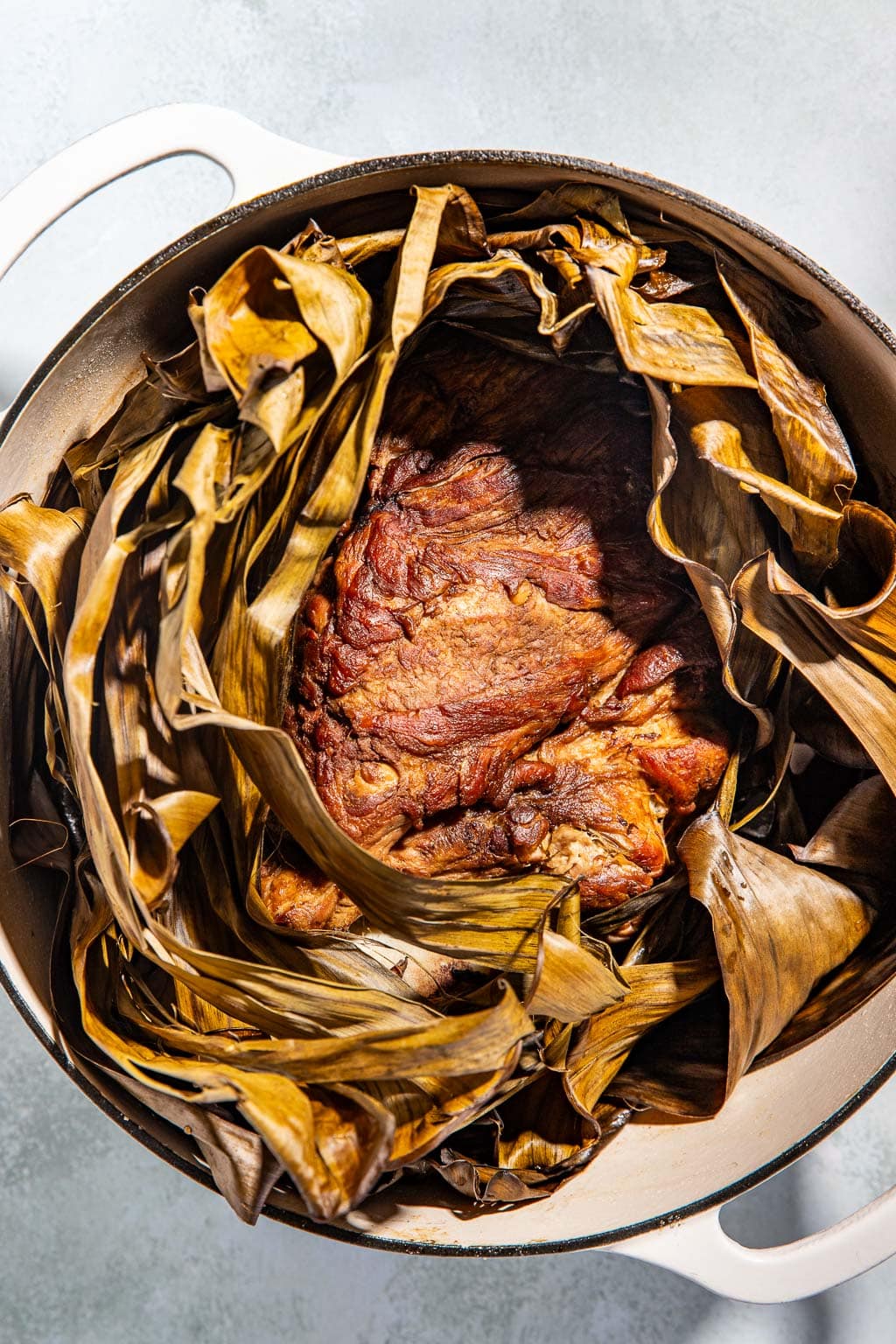dutch oven kalua pork after cooking