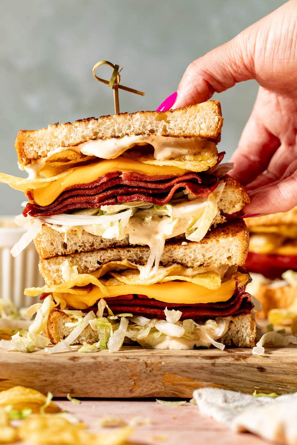 fried bologna sandwiches