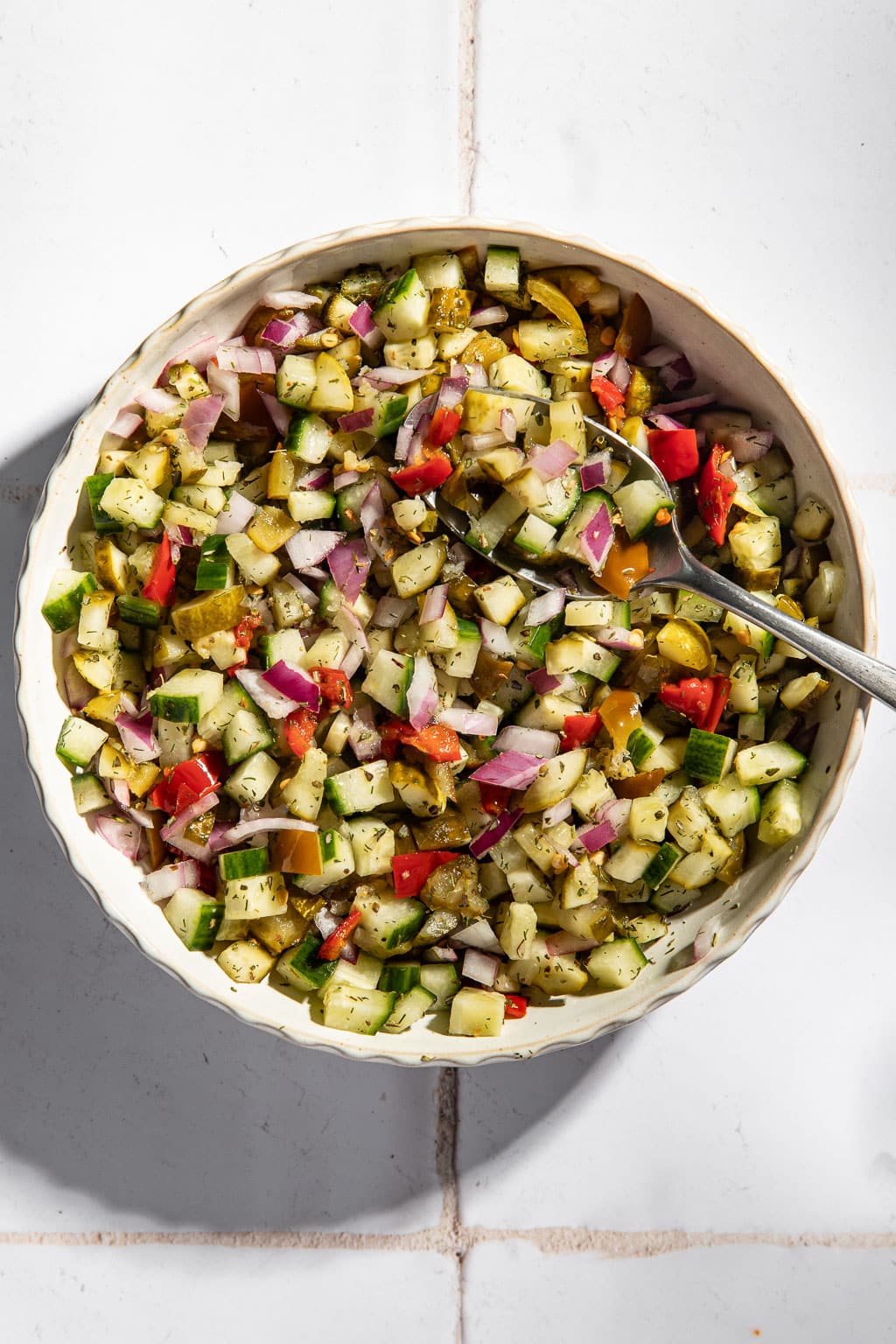 pickle de gallo in a bowl