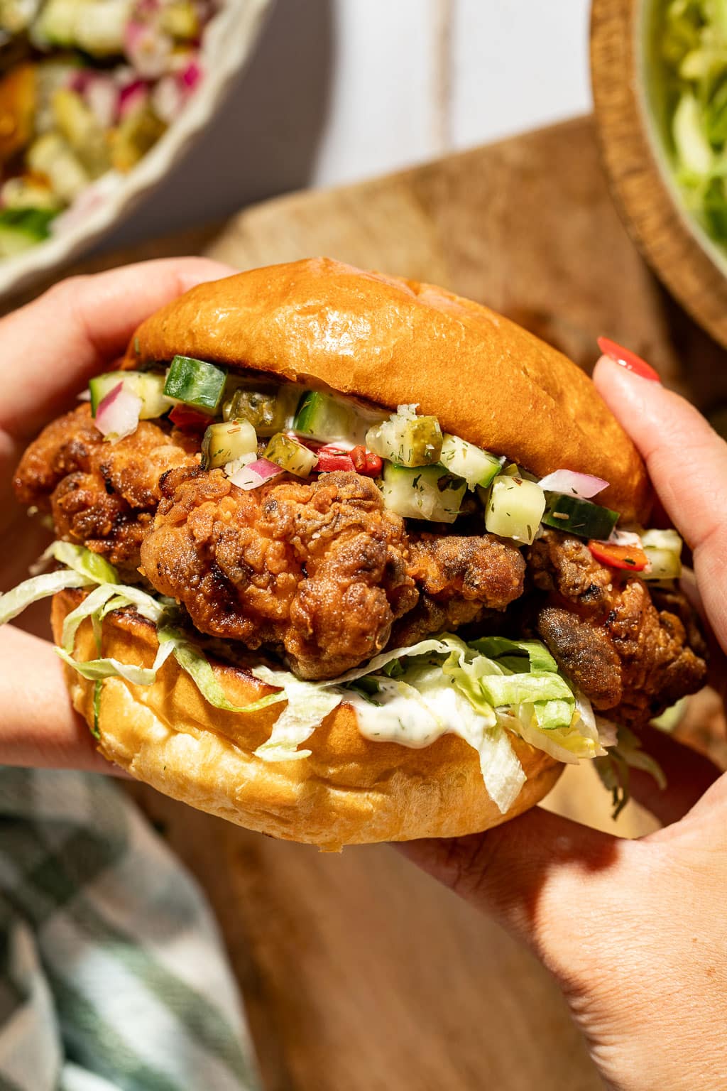 pickle fried chicken sandwiches