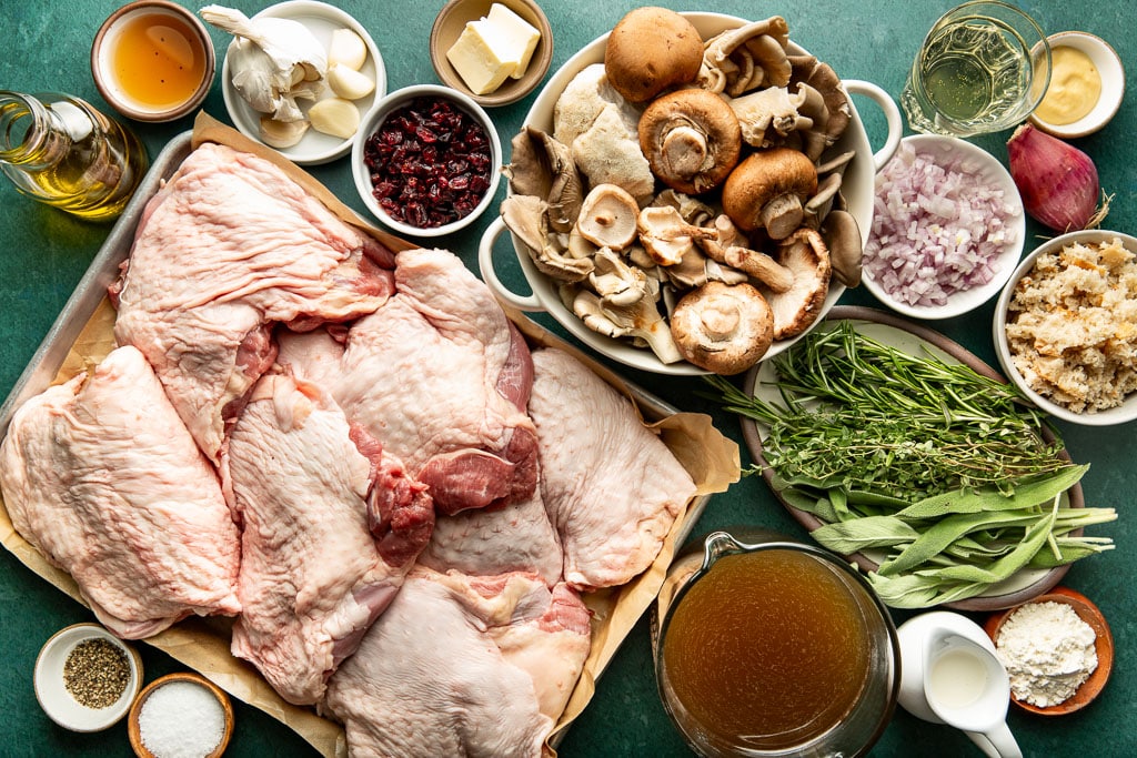 ingredients for stuffed turkey roulade