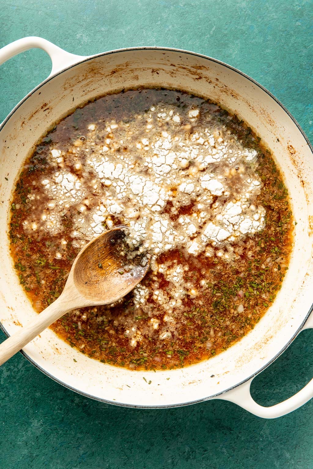 flour added to gravy to thicken it